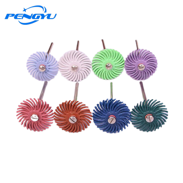 Bonito top 3/4 'pinceles y discos de cerdas radiales
